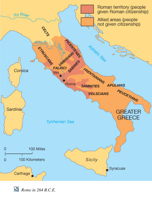 roman republic map 509 bc