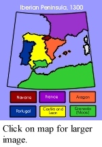 Map of Iberia, 1300